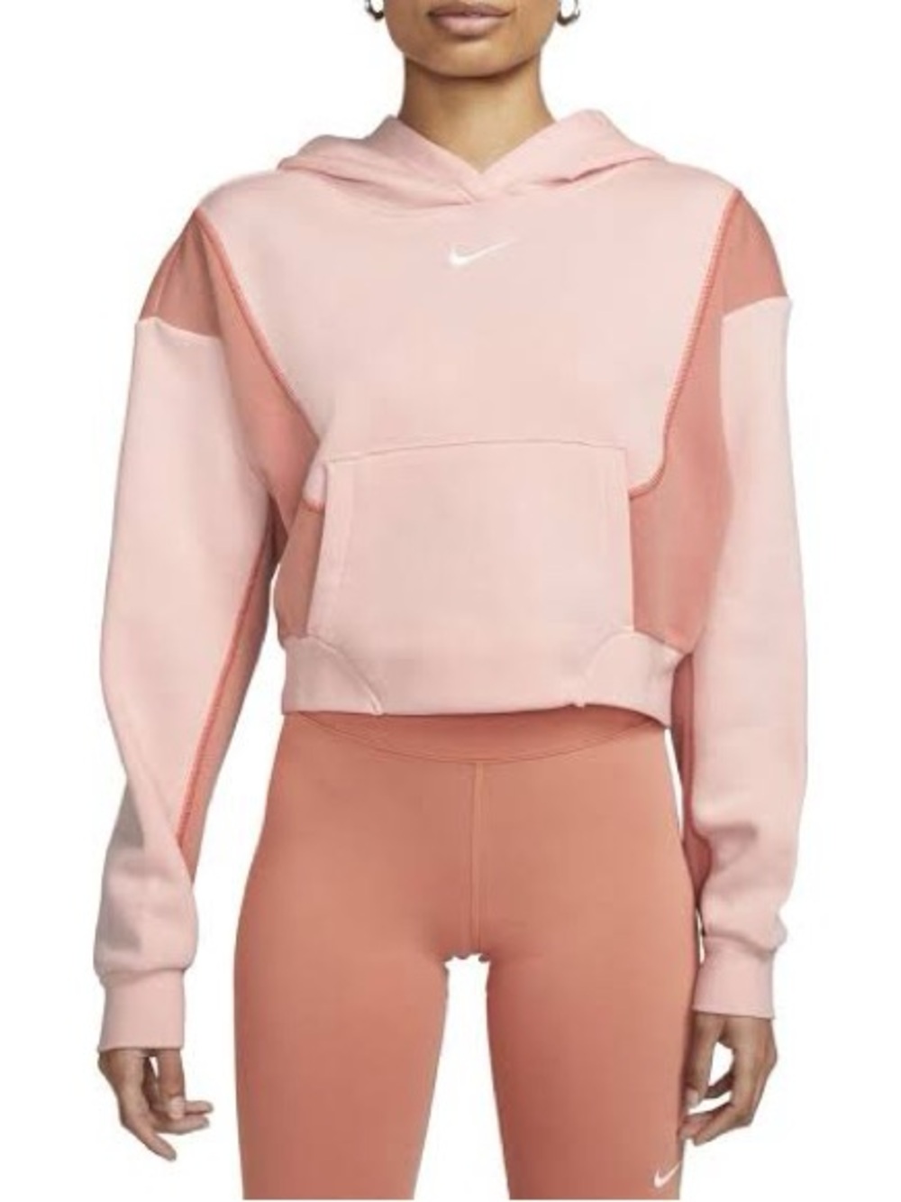 Nike Women’s Cropped Oversized Fleece Pullover Hoodie